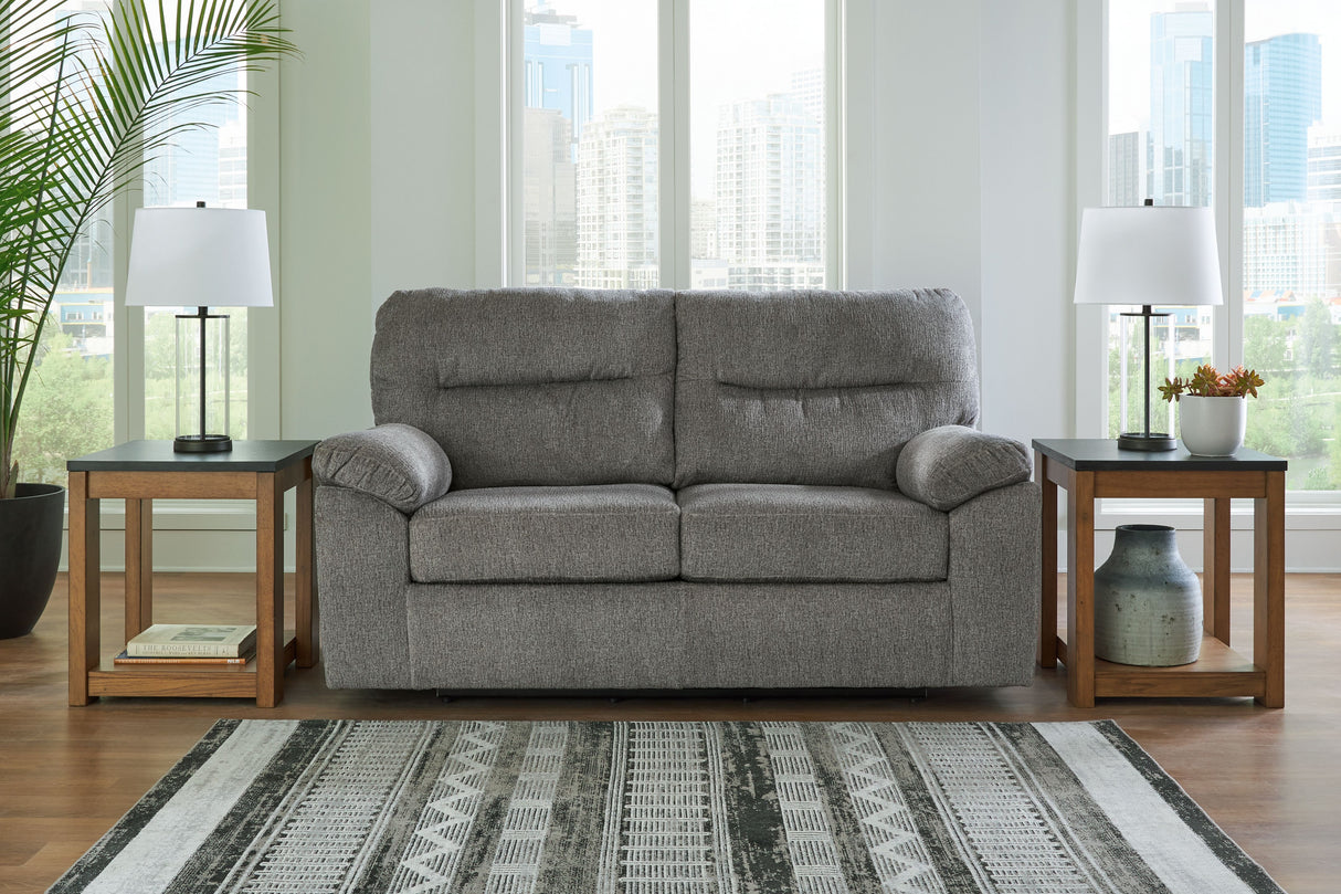 Bindura - Mineral - Glider Loveseat by Signature Design by Ashley® | Bel Furniture