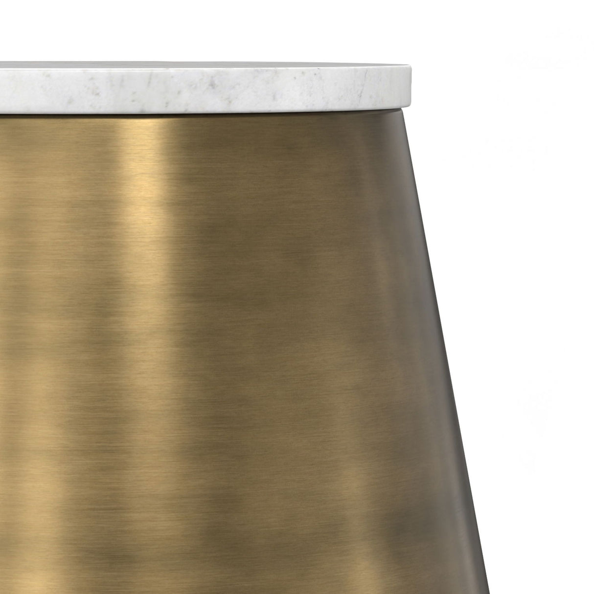 Benning - Side Table - Antique Brass / White by Simpli-Home | Bel Furniture