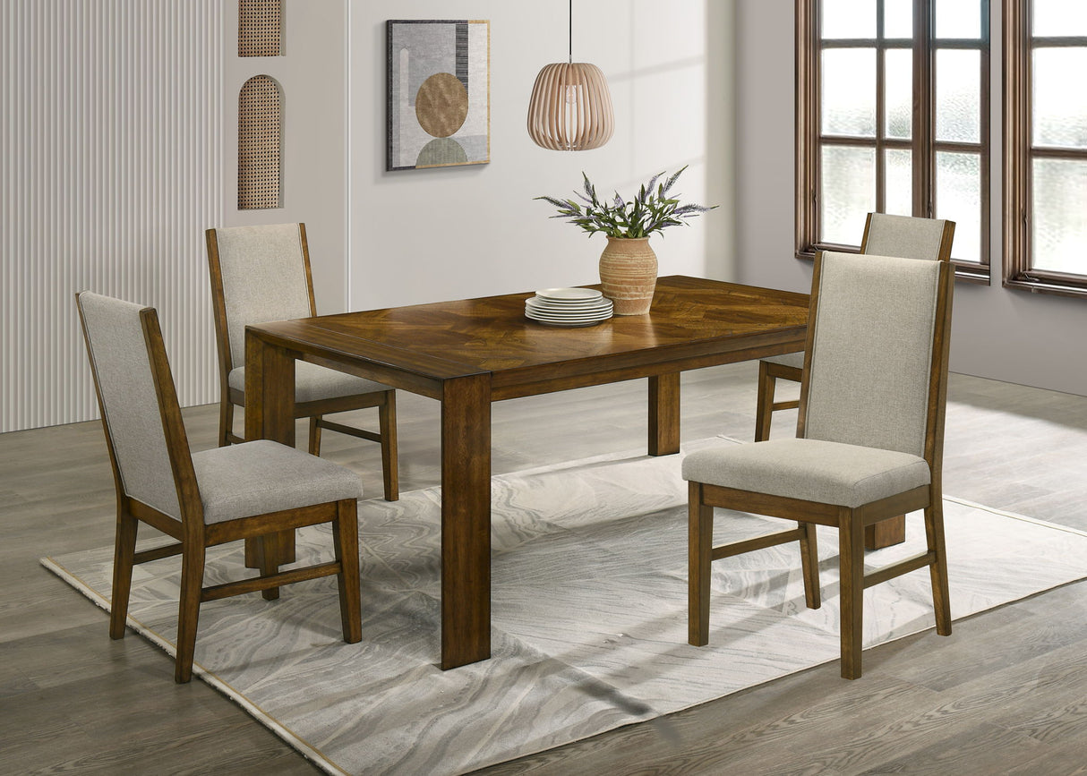 Hollister - Dining Room Set Dark Brown 5 Pc. Table, 4 Chairs by Crown Mark | Bel Furniture