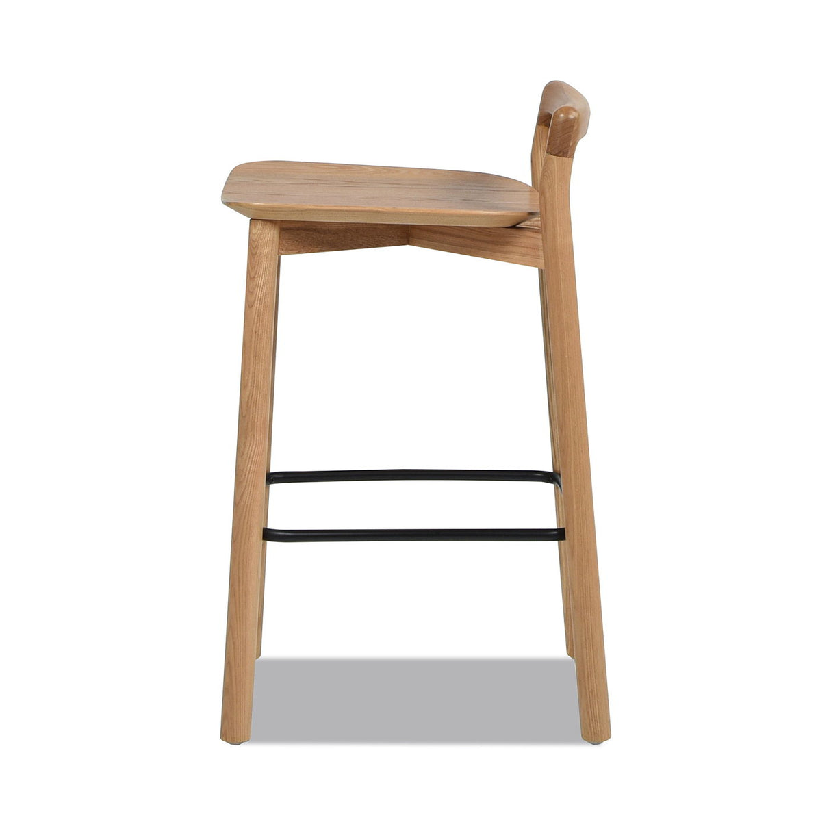 Sven - Modern Minimalist Low Back Counter Stool - Natural Blonde Ash by Jennifer Taylor Home | Bel Furniture