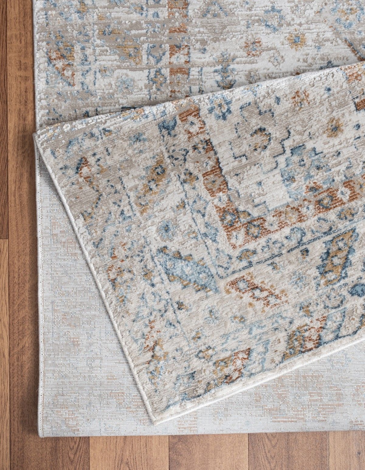 Noble - 5'3" X 7'3" Polyester Area Rug - Ivory by Icona Home Decor | Bel Furniture