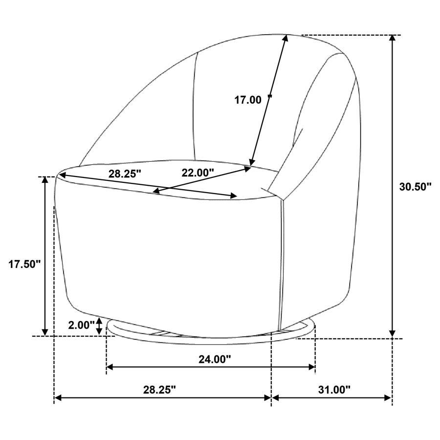 Leon - Upholstered Barrel Accent Swivel Chair by Coaster Fine Furniture | Bel Furniture