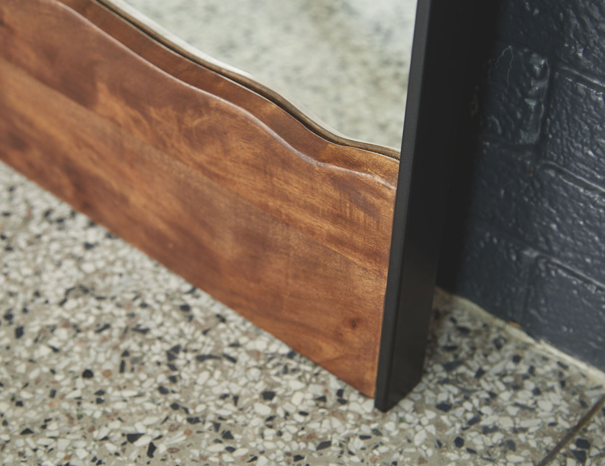 Panchali - Brown / Black - Floor Mirror by Signature Design by Ashley® | Bel Furniture