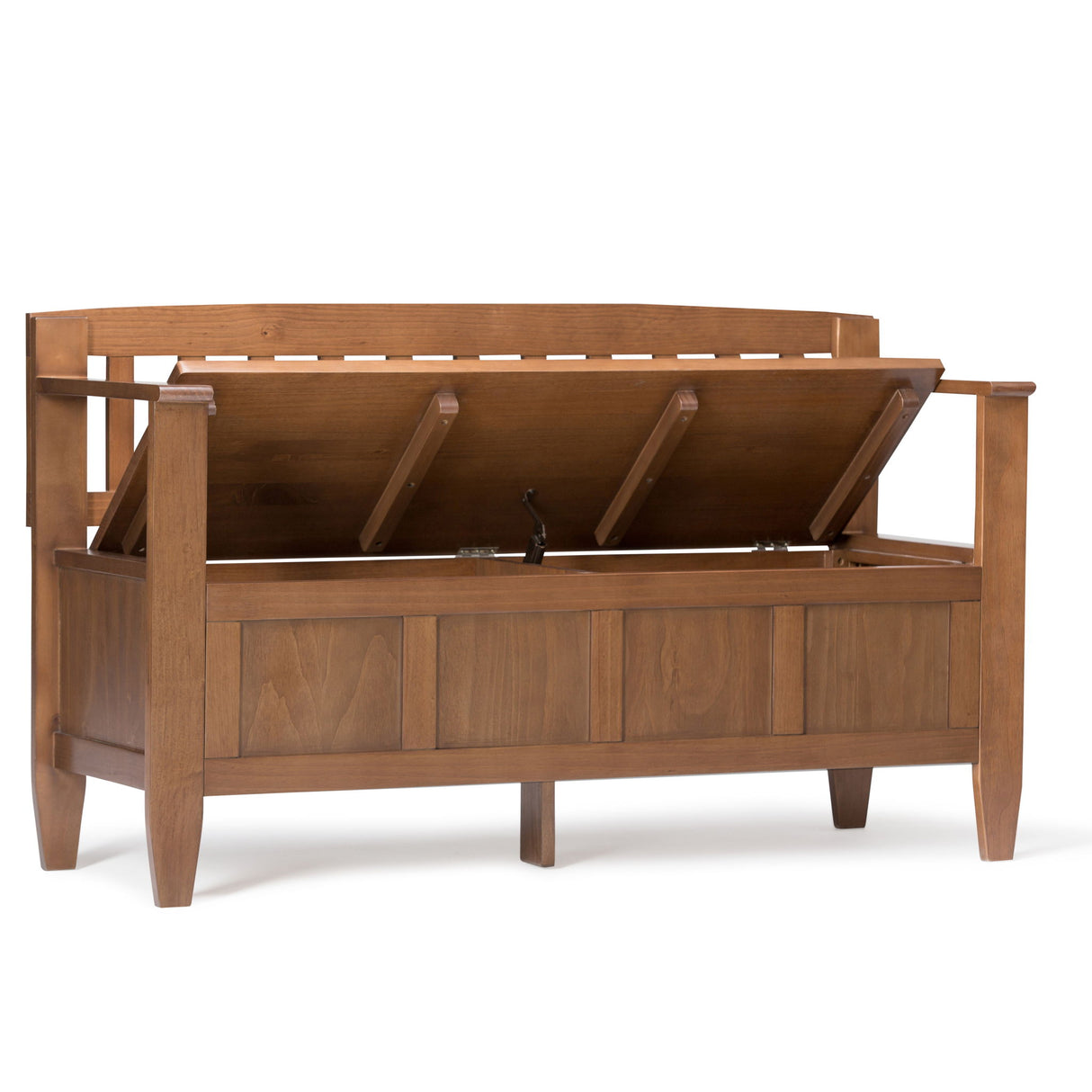 Brooklyn - Entryway Storage Bench - Medium Saddle Brown by Simpli-Home | Bel Furniture