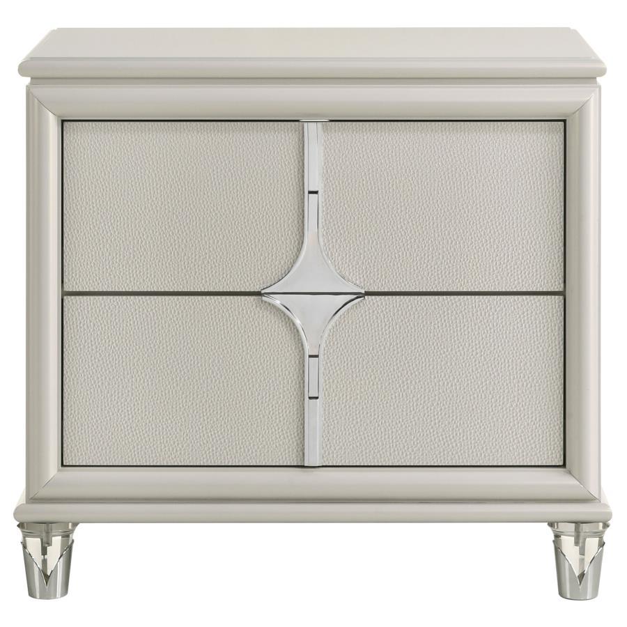 Olivia - 2-Drawer Nightstand Bedside Table - Pearl White by Coaster Fine Furniture | Bel Furniture