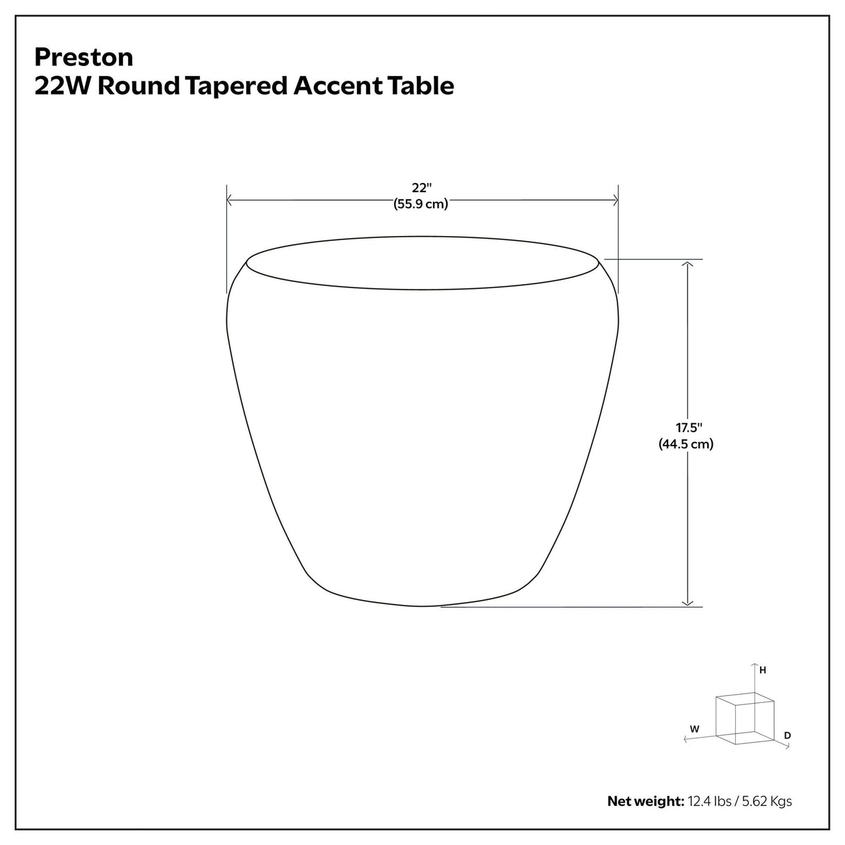 Preston - Handcrafted Metal Side Table