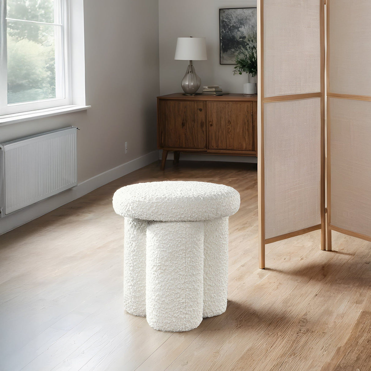 Wesley - Stool - Ivory by Ashcroft Furniture | Bel Furniture