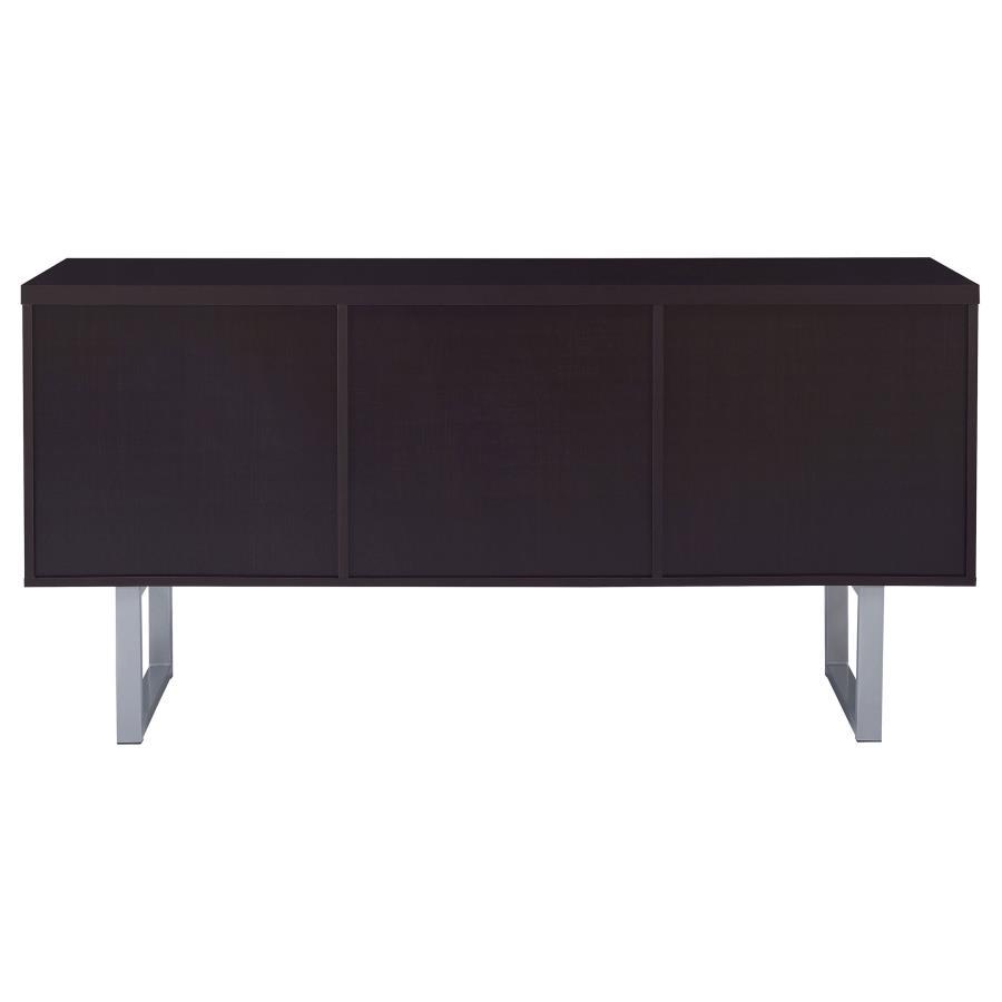 Lawtey - 5-Drawer Home Office Storage Credenza - Cappuccino by CoasterEveryday | Bel Furniture