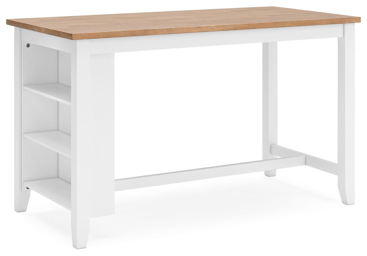 Gesthaven - Rectangular Dining Room Counter Table White by Signature Design by Ashley® | Bel Furniture