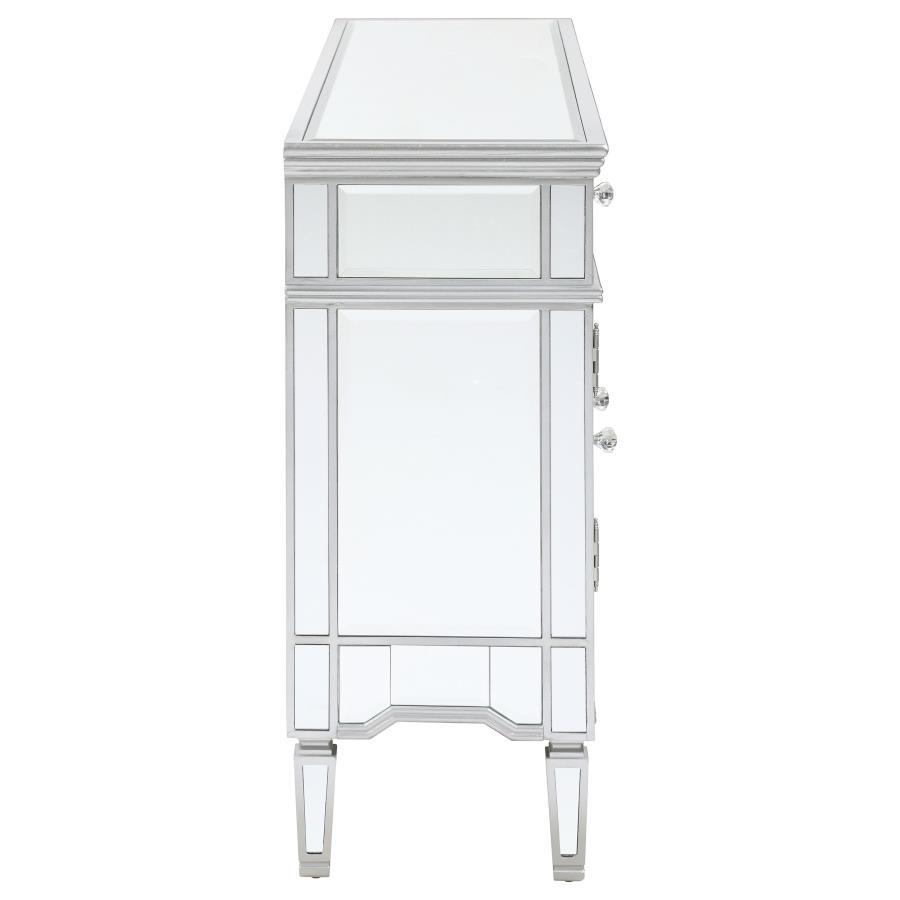 Duchess - 5-Drawer Mirrored Storage Accent Cabinet - Silver by CoasterElevations | Bel Furniture