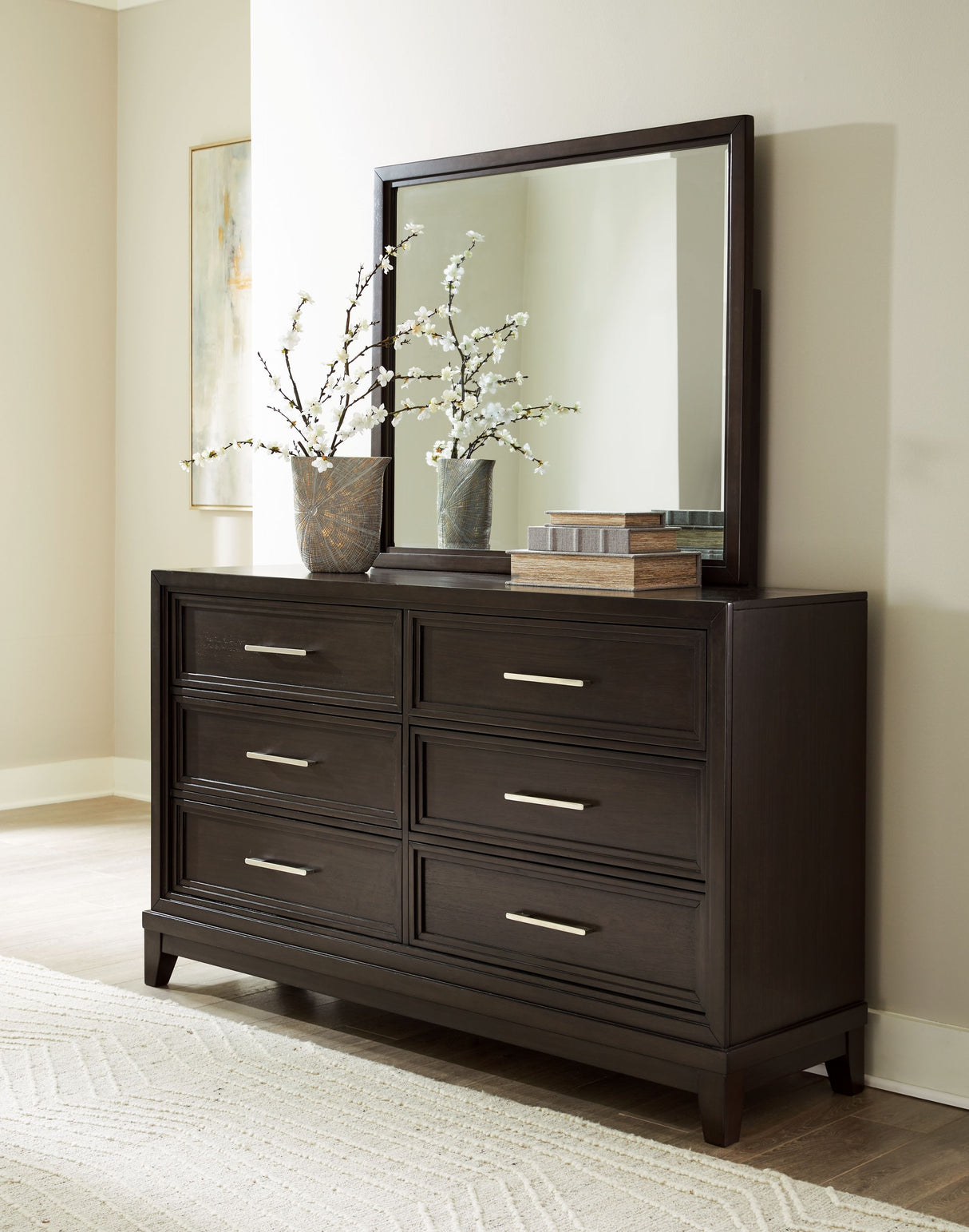 Neymorton - Dark Grayish Brown - Dresser And Mirror by Signature Design by Ashley® | Bel Furniture