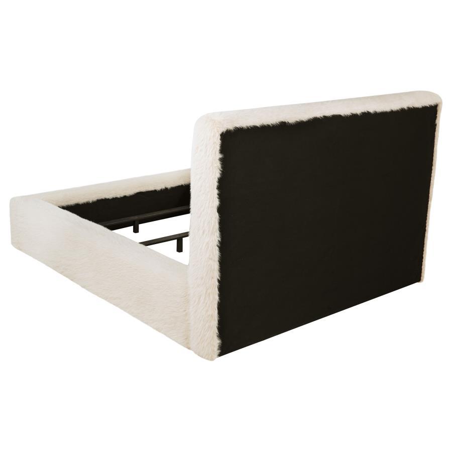 Rebecca - Faux Fur Upholstered Bed by Coaster Fine Furniture | Bel Furniture