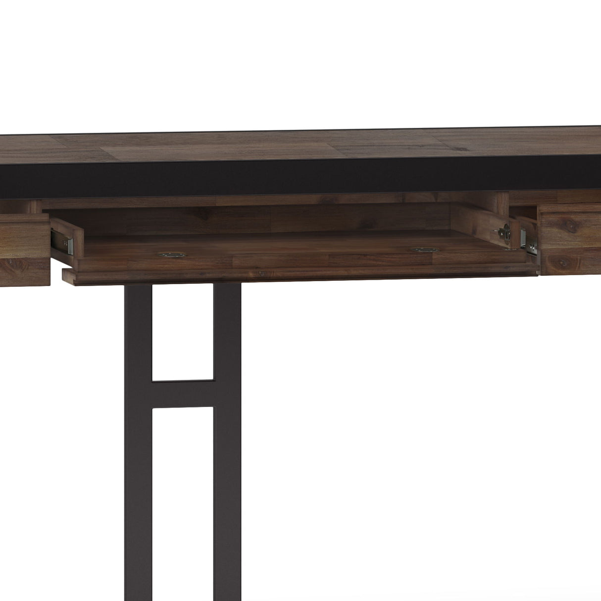 Erina - Large Desk - Rustic Natural Aged Brown by Simpli-Home | Bel Furniture