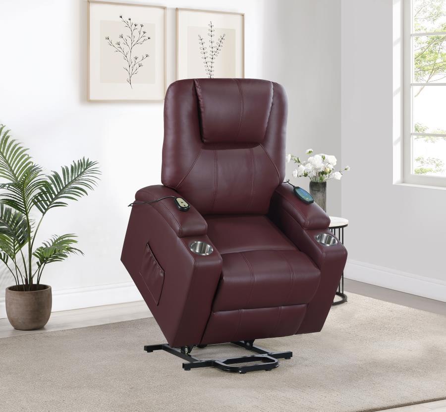 Armstrong - Upholstered Power Lift Massage Recliner by Coaster Fine Furniture | Bel Furniture
