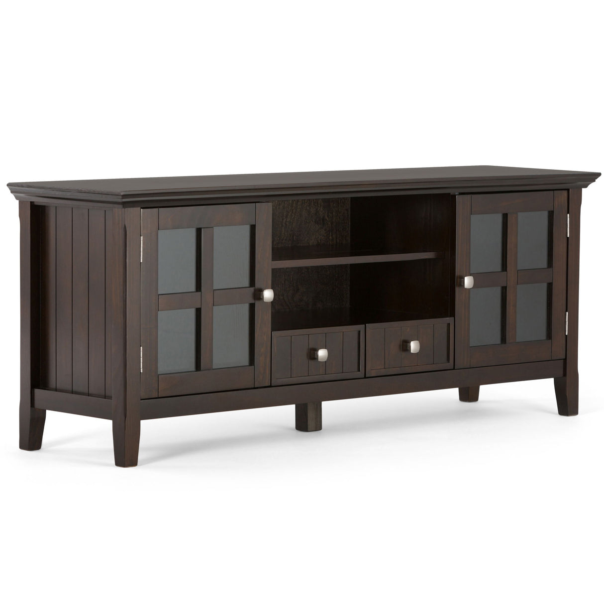 Acadian - TV Media Stand Dark Brown by Simpli-Home | Bel Furniture