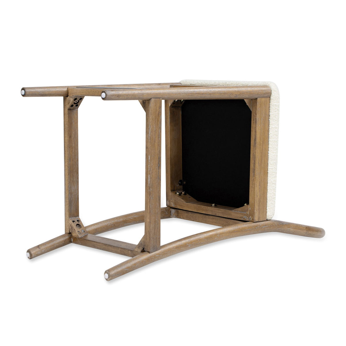 Leon - Arched Back & Upholstered Counter Stool (Set of 2) - Ivory White by Jennifer Taylor Home | Bel Furniture