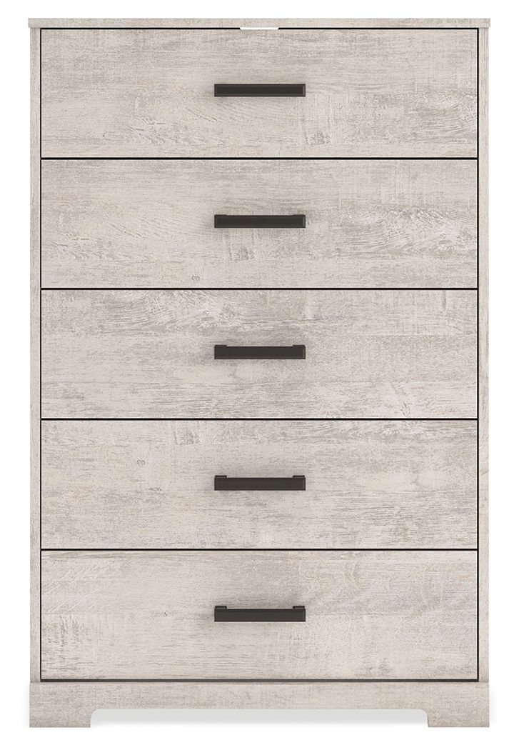 Shawburn - Whitewash - Five Drawer Chest by Signature Design by Ashley® | Bel Furniture