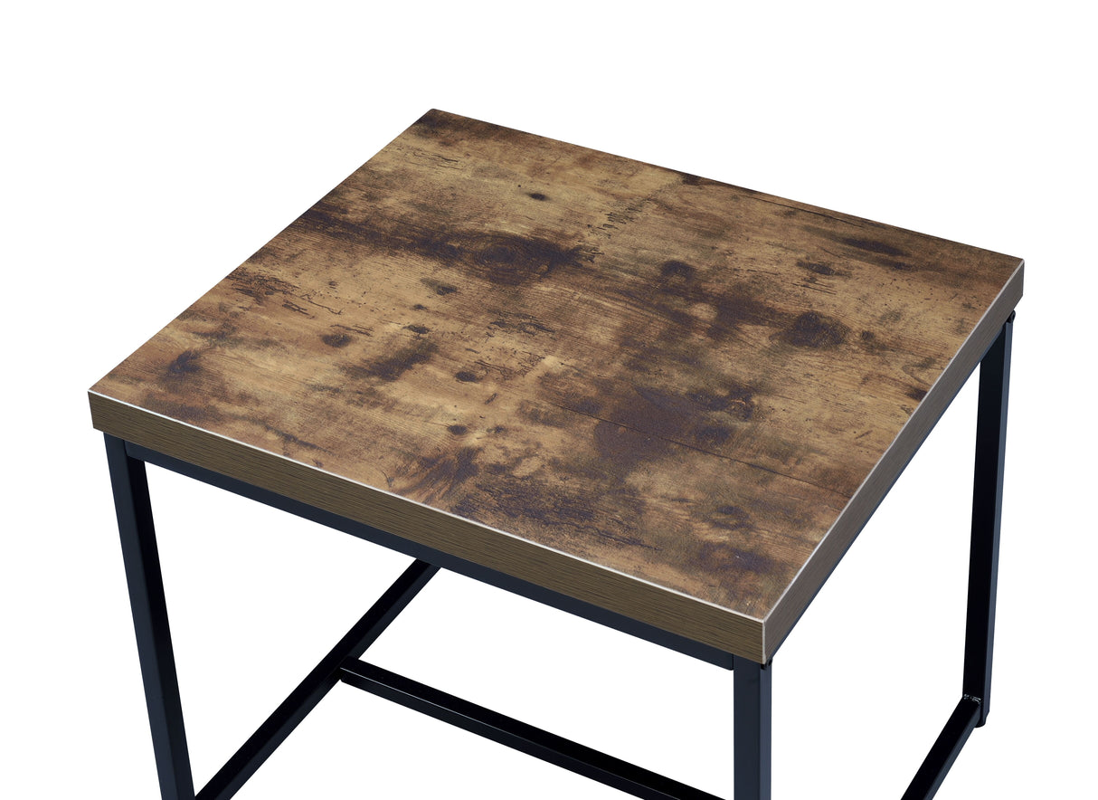 Bob - End Table - Weathered Oak / Black by Urban Nest | Bel Furniture