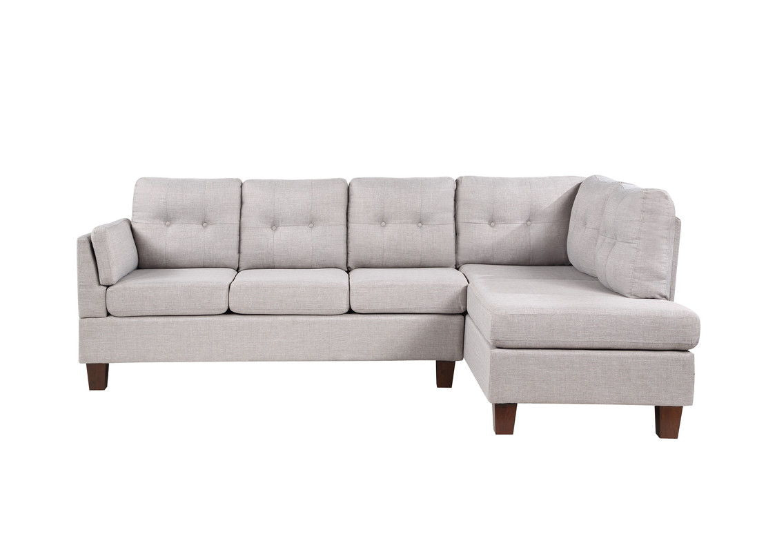 Dalia - Linen Modern Sectional Sofa With Chaise by Lilola Home | Bel Furniture