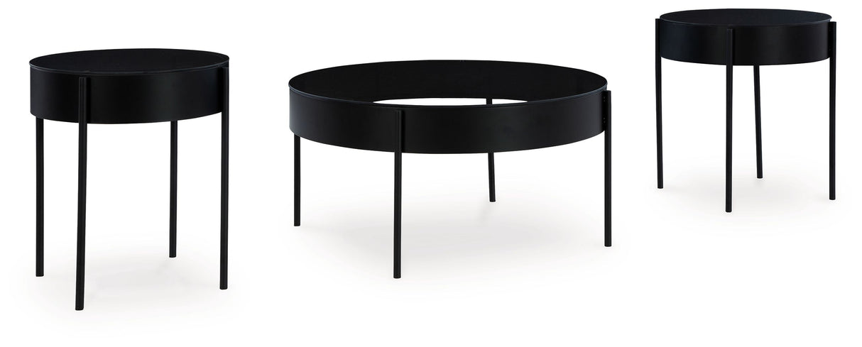 Ardoline - Black - Occasional Table Set (Set of 3) by Signature Design by Ashley® | Bel Furniture
