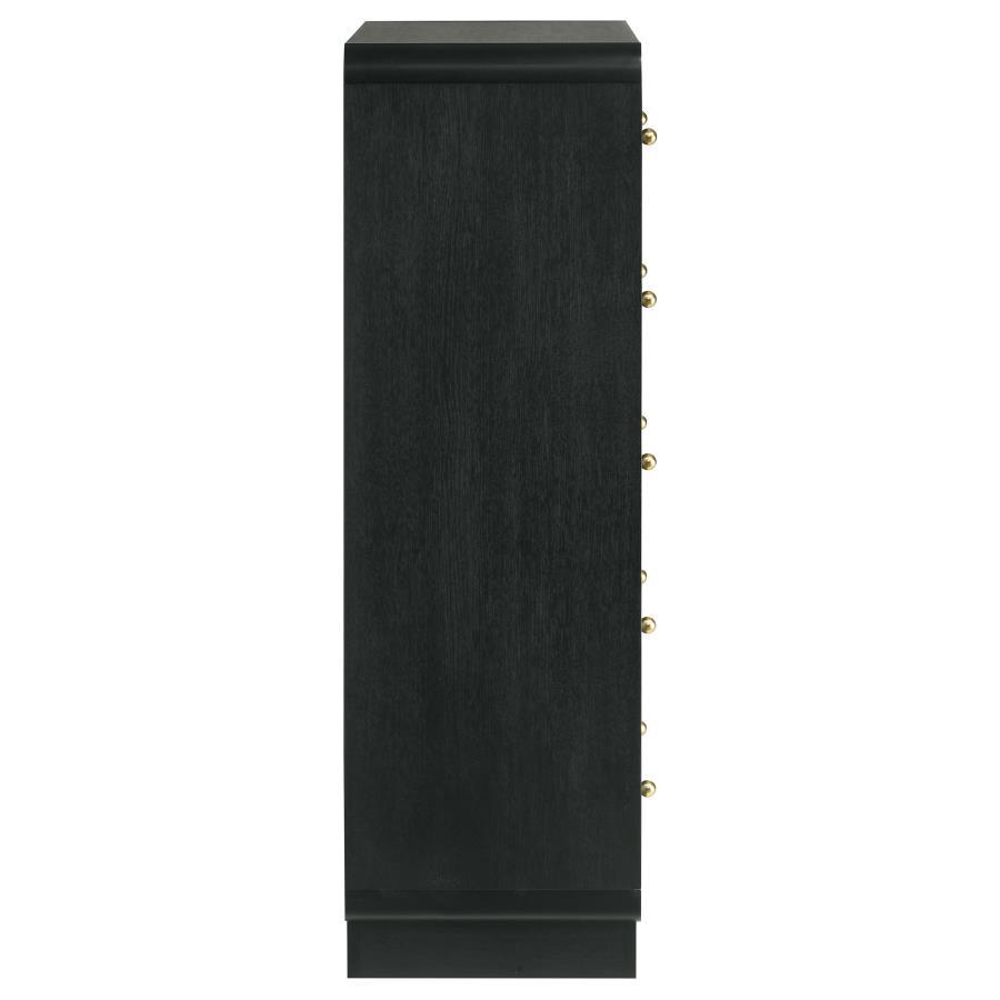 Cavelle - 5-Drawer Chest Of Drawers - Black by Coaster Fine Furniture | Bel Furniture