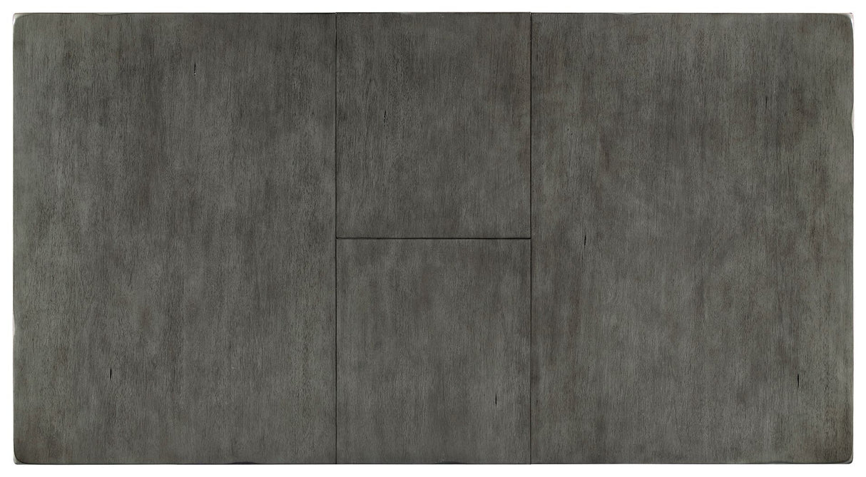 Hallanden - Gray - Rectangular Dining Room Butterfly Extension Table by Signature Design by Ashley® | Bel Furniture