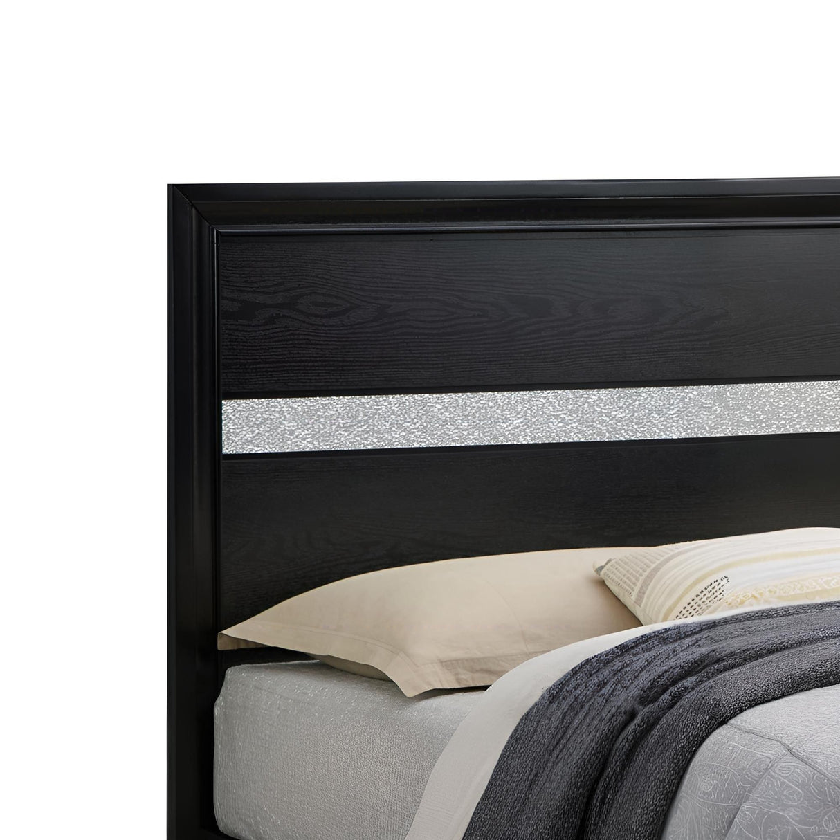Madrid - Queen Bed With Storage Drawers And Nickel Handles - Black by Glory Furniture | Bel Furniture