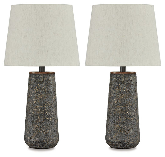 Chaston - Metal Table Lamp (Set of 2) Dark Gray by Signature Design by Ashley® | Bel Furniture