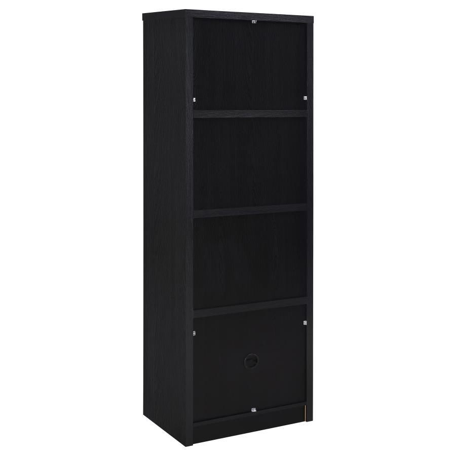 Winfield - 3-Sheld Media Tower Entertainment Pier - Black by Coaster Fine Furniture | Bel Furniture