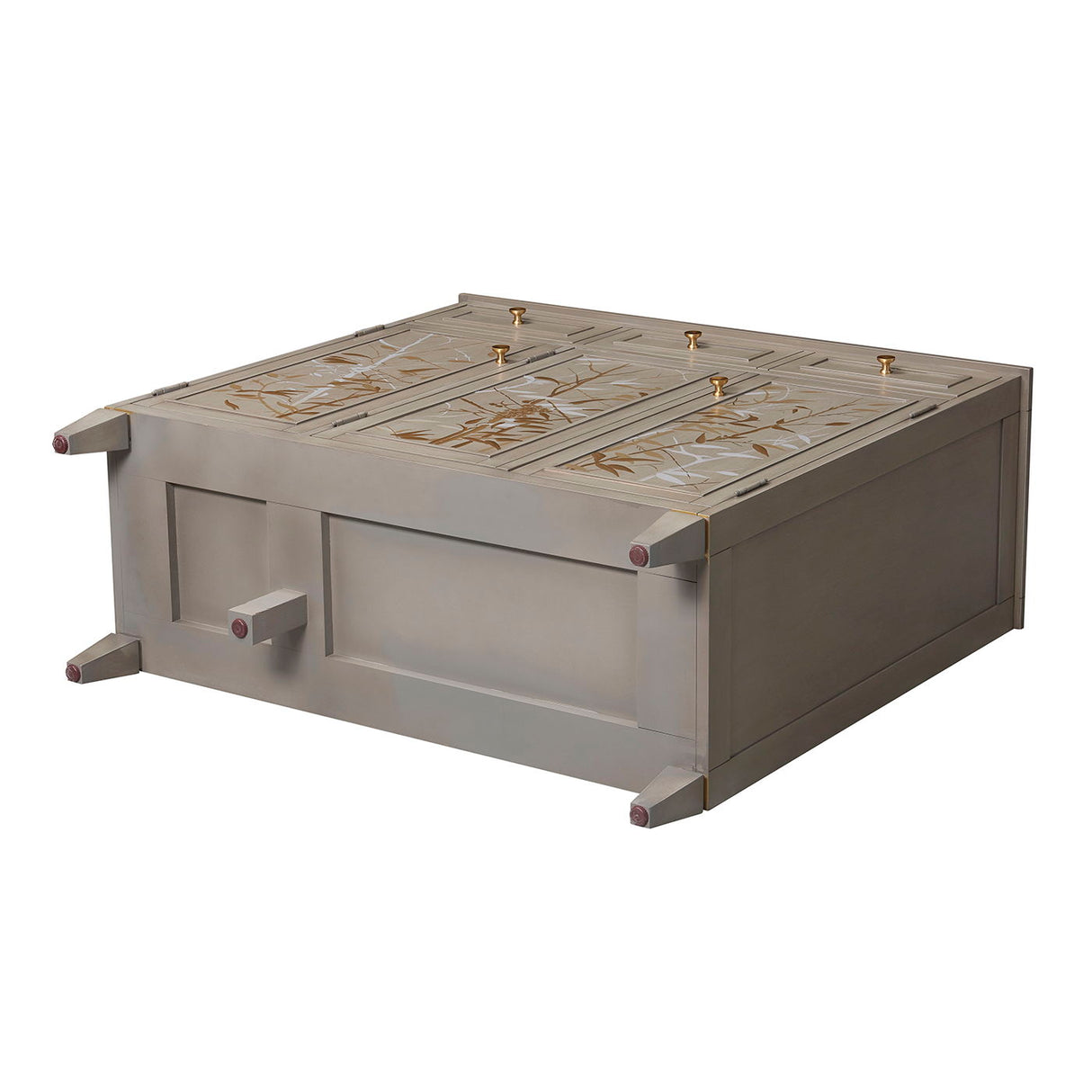 Dauphin - Handpainted Entryway Storage Cabinet - Gray Cashmere by Jennifer Taylor Home | Bel Furniture