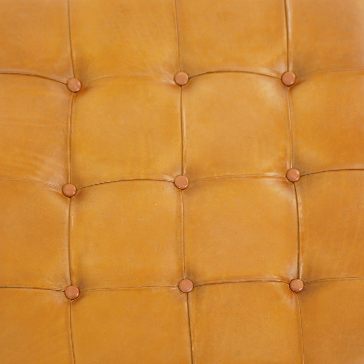 Mark - Tufted Square Genuine Leather Upholstered Ottoman