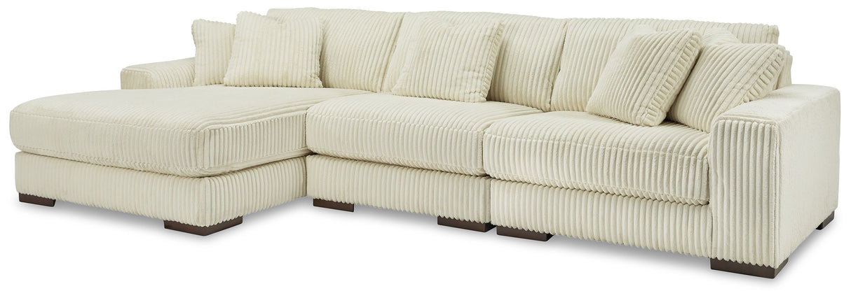 Lindyn - Sectional Beige 3 Pc. Left Arm Facing Corner Chaise Sectional by Signature Design by Ashley® | Bel Furniture