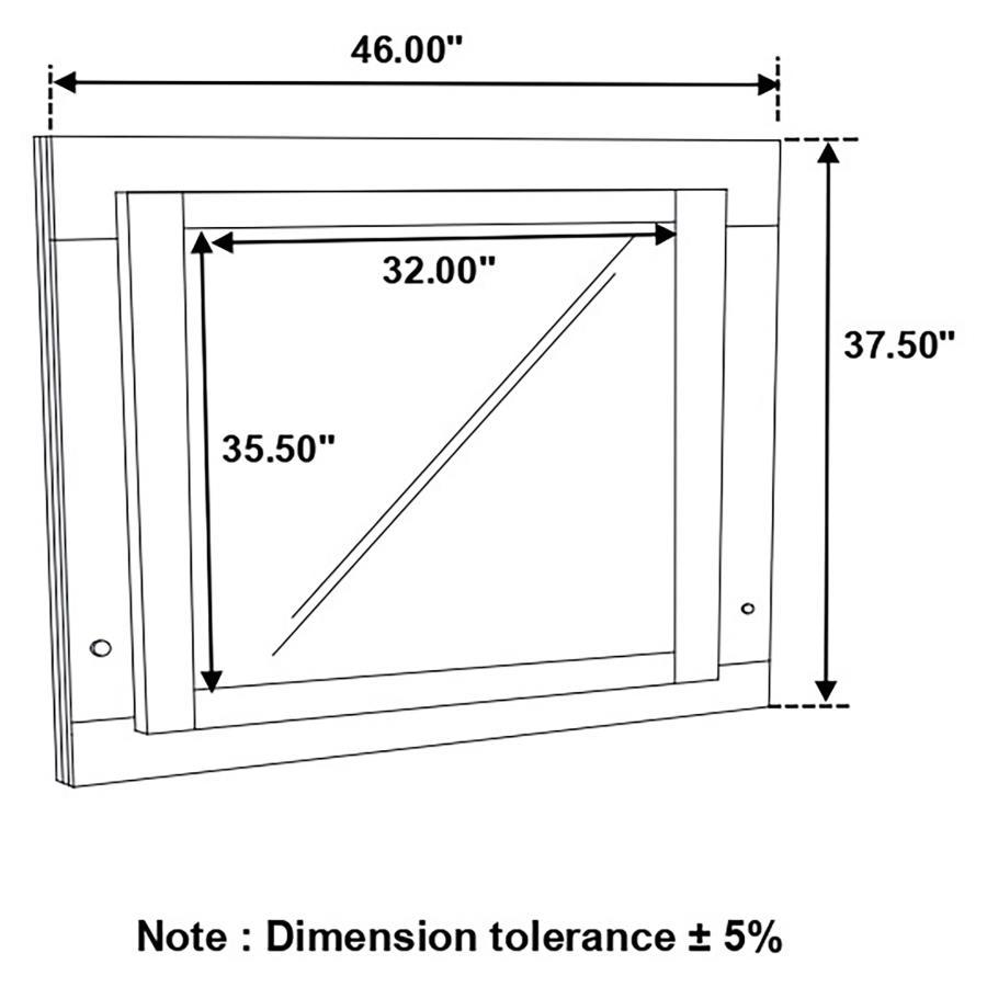 Felicity - Wood LED Dresser Mirror - White High Gloss by CoasterEssence | Bel Furniture