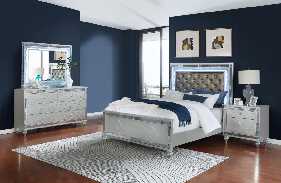 Gunnison - Bedroom Set Pearl Silver by CoasterEssence | Bel Furniture