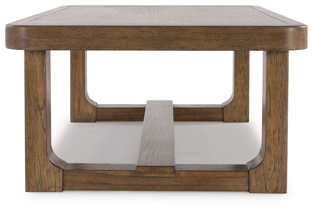 Cabalynn - Light Brown - Rectangular Cocktail Table by Signature Design by Ashley® | Bel Furniture