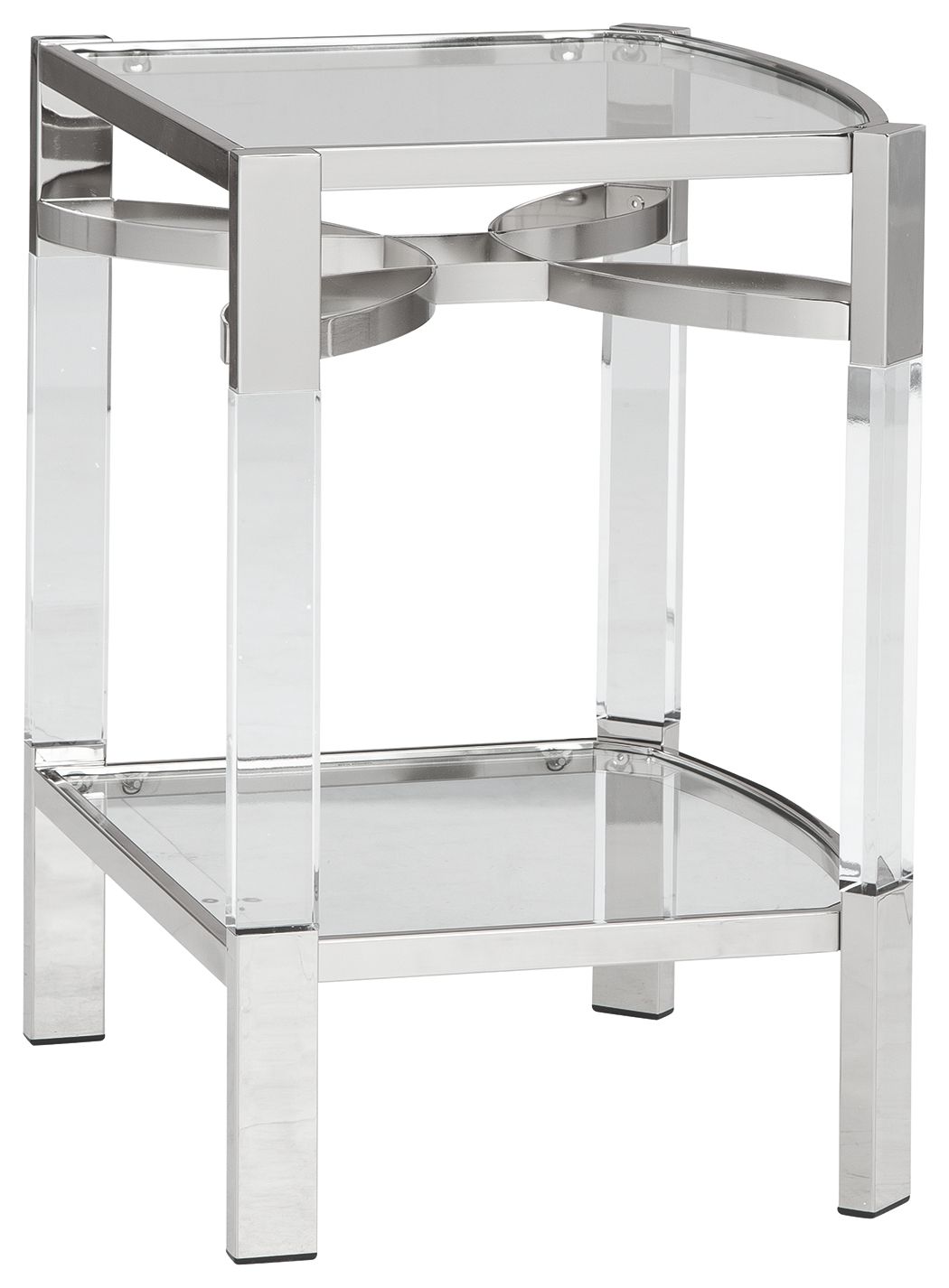 Chaseton - Clear / Silver Finish - Accent Table by Signature Design by Ashley® | Bel Furniture