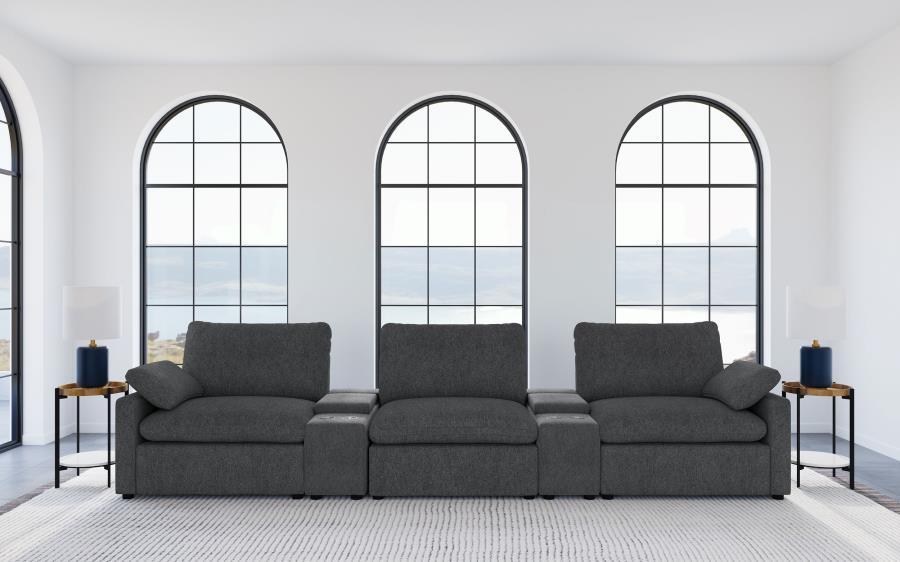 Collins - 5-Piece Power Reclining Home Theater Seating by Coaster Fine Furniture | Bel Furniture
