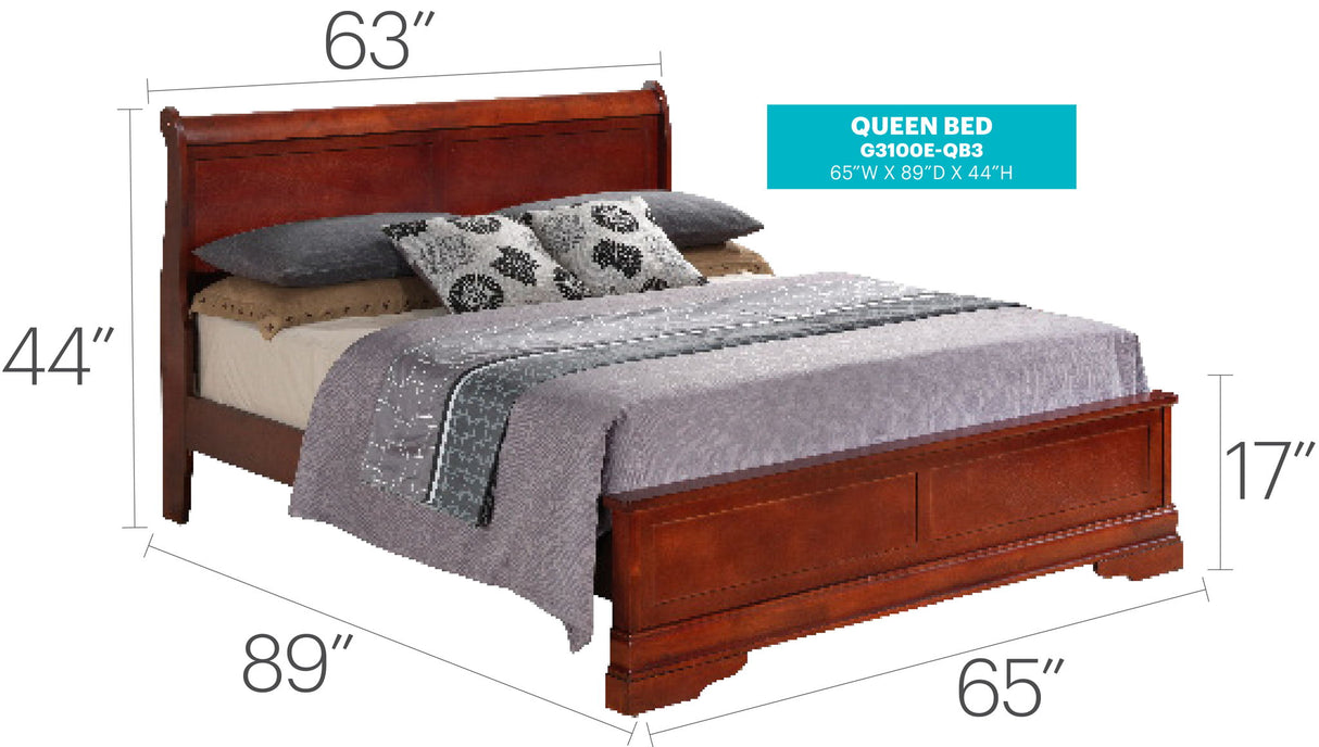 Sleigh Bed With Low Footboard