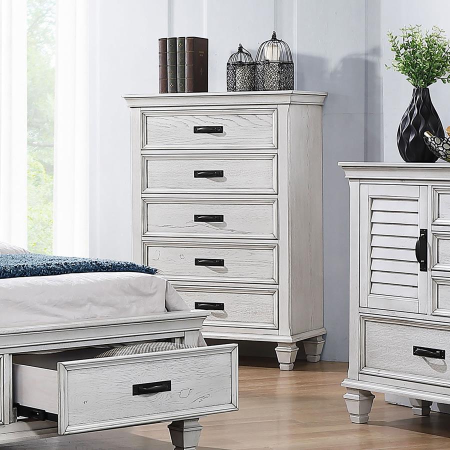 Franco - 5-Drawer Bedroom Chest by CoasterEssence | Bel Furniture