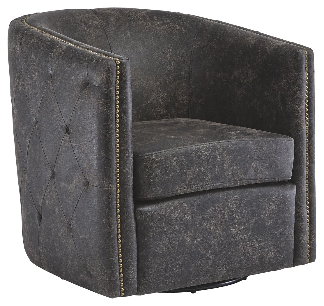 Brentlow - Swivel Accent Chair Black by Signature Design by Ashley® | Bel Furniture