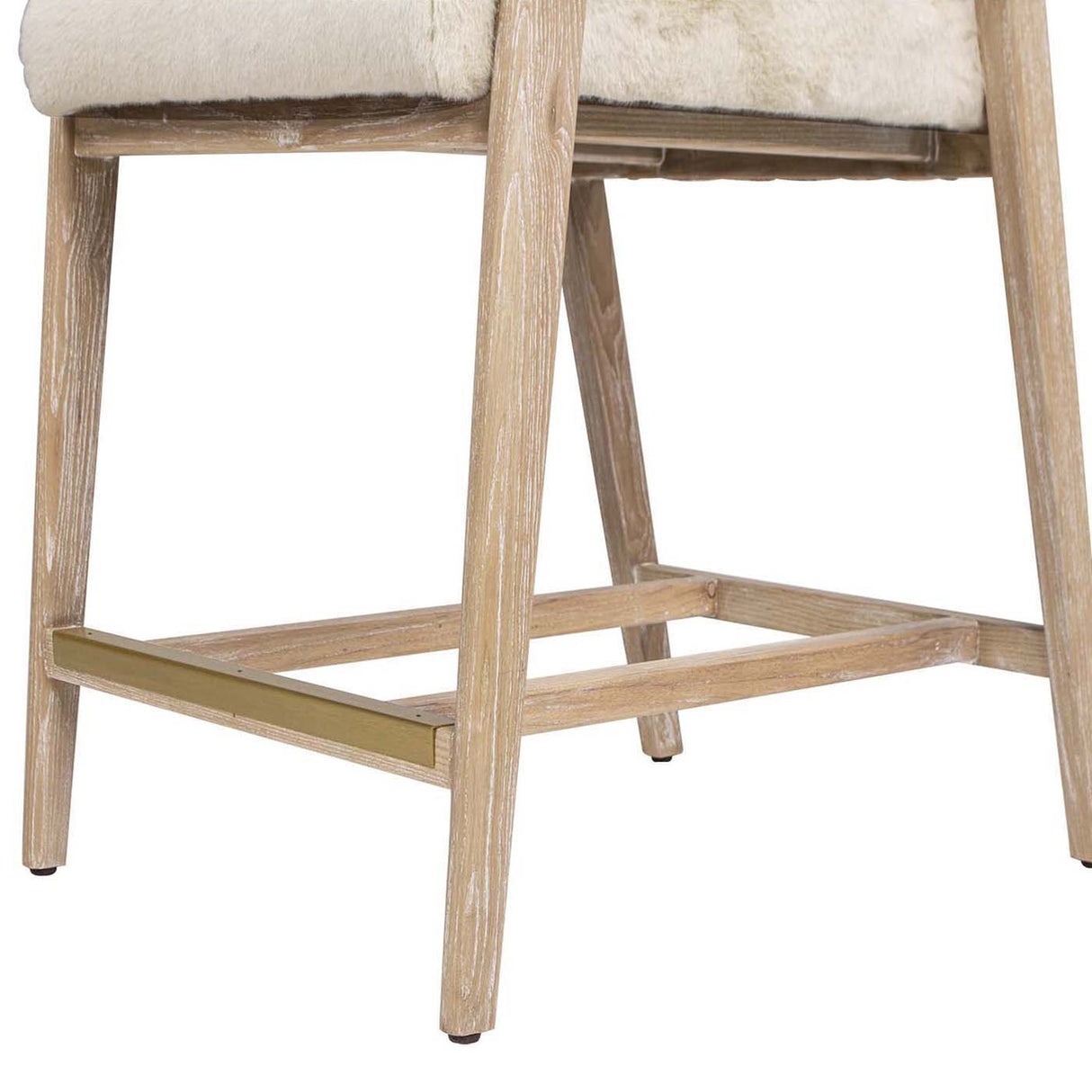 Arizona - Solid Ash Upholstered Counter Stool With Rope Detail - Creme De La Creme White by Jennifer Taylor Home | Bel Furniture