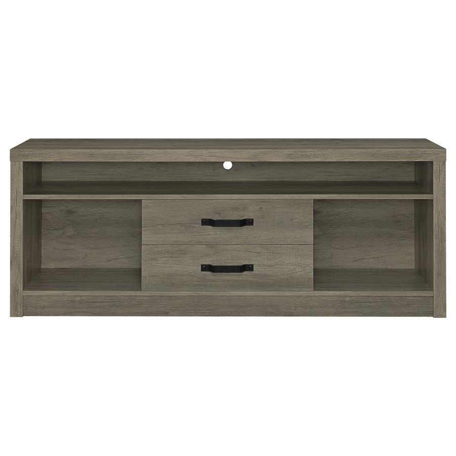 Burke - 2-Drawer Engineered Wood TV Stand - Gray Driftwood by CoasterEssence | Bel Furniture