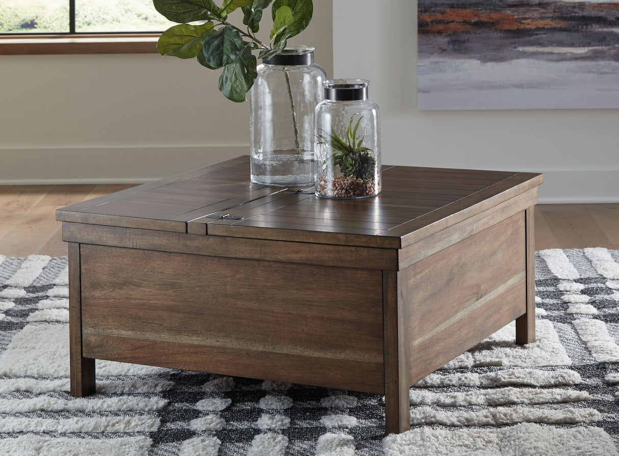 Moriville - Grayish Brown - Lift Top Cocktail Table by Signature Design by Ashley® | Bel Furniture