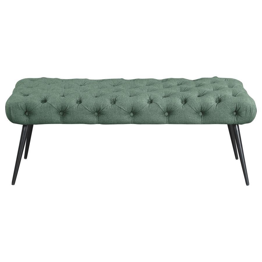 Ella - Upholstered Tufted Bench Metal Legs by Coaster Fine Furniture | Bel Furniture