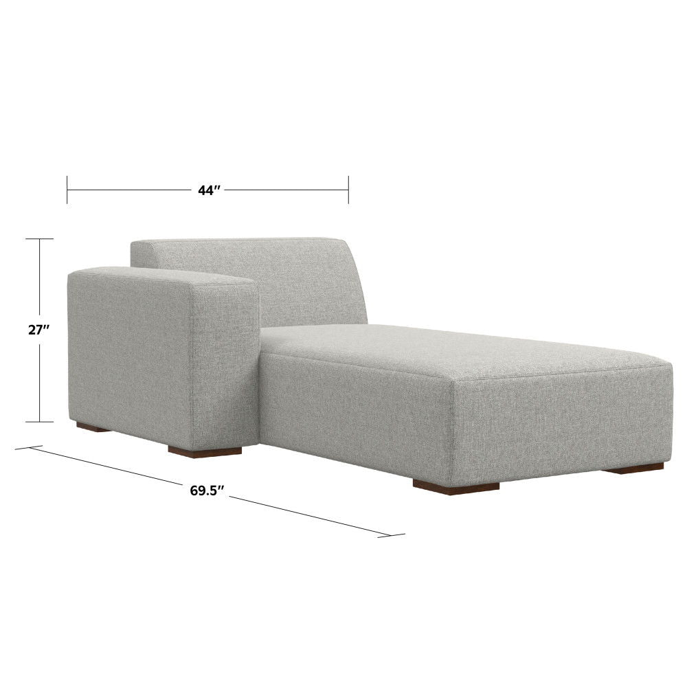 Rex - Left Chaise Sofa Module - Gray by Simpli-Home | Bel Furniture