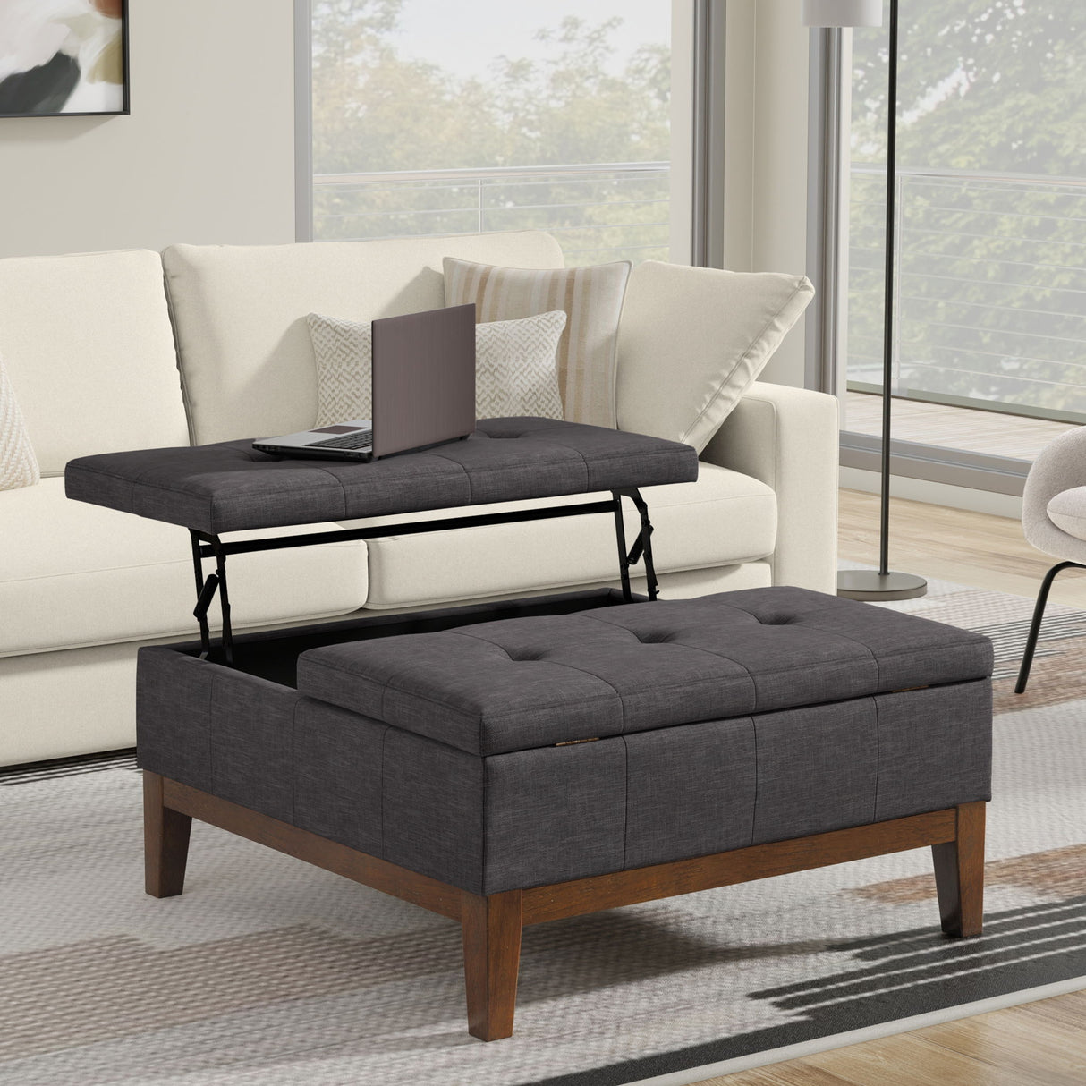 Dover - Multifunctional Lift Top Coffee Table Storage Ottoman