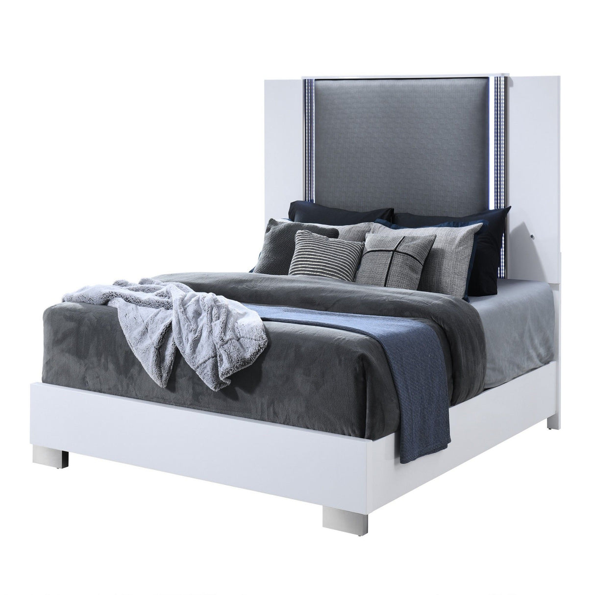 Moon - 5 Pieces Bedroom Set With LED Accent