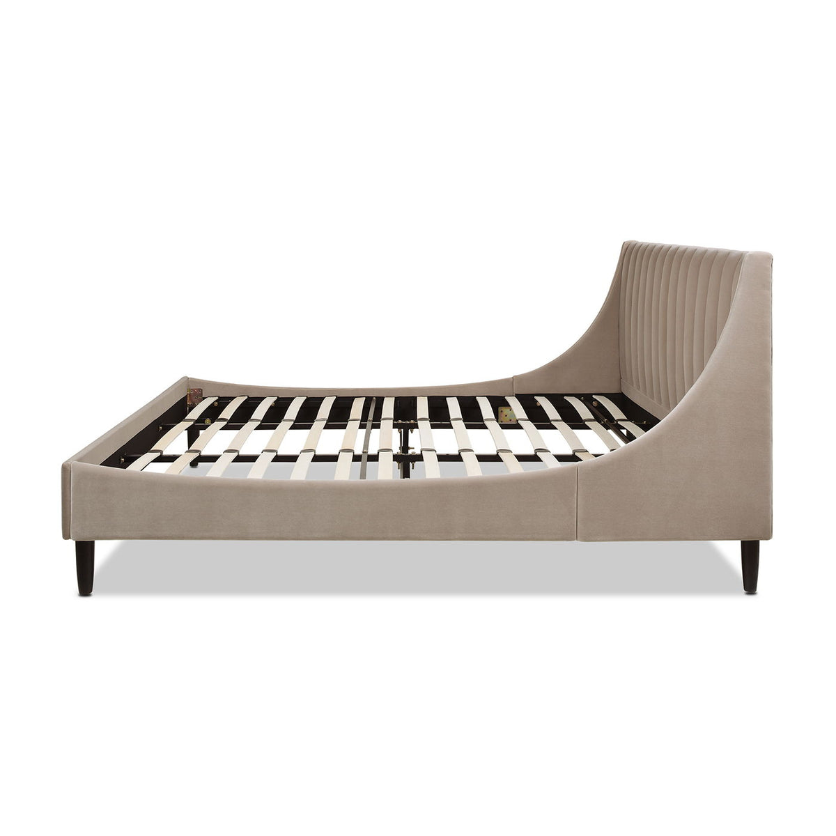 Aspen - King Vertical Tufted Headboard Platform Bed Set - Mink