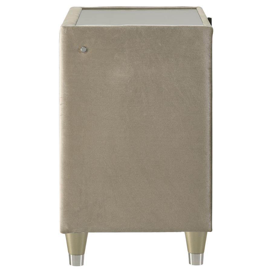 Lorient - 2-Drawer LED Nightstand With USB