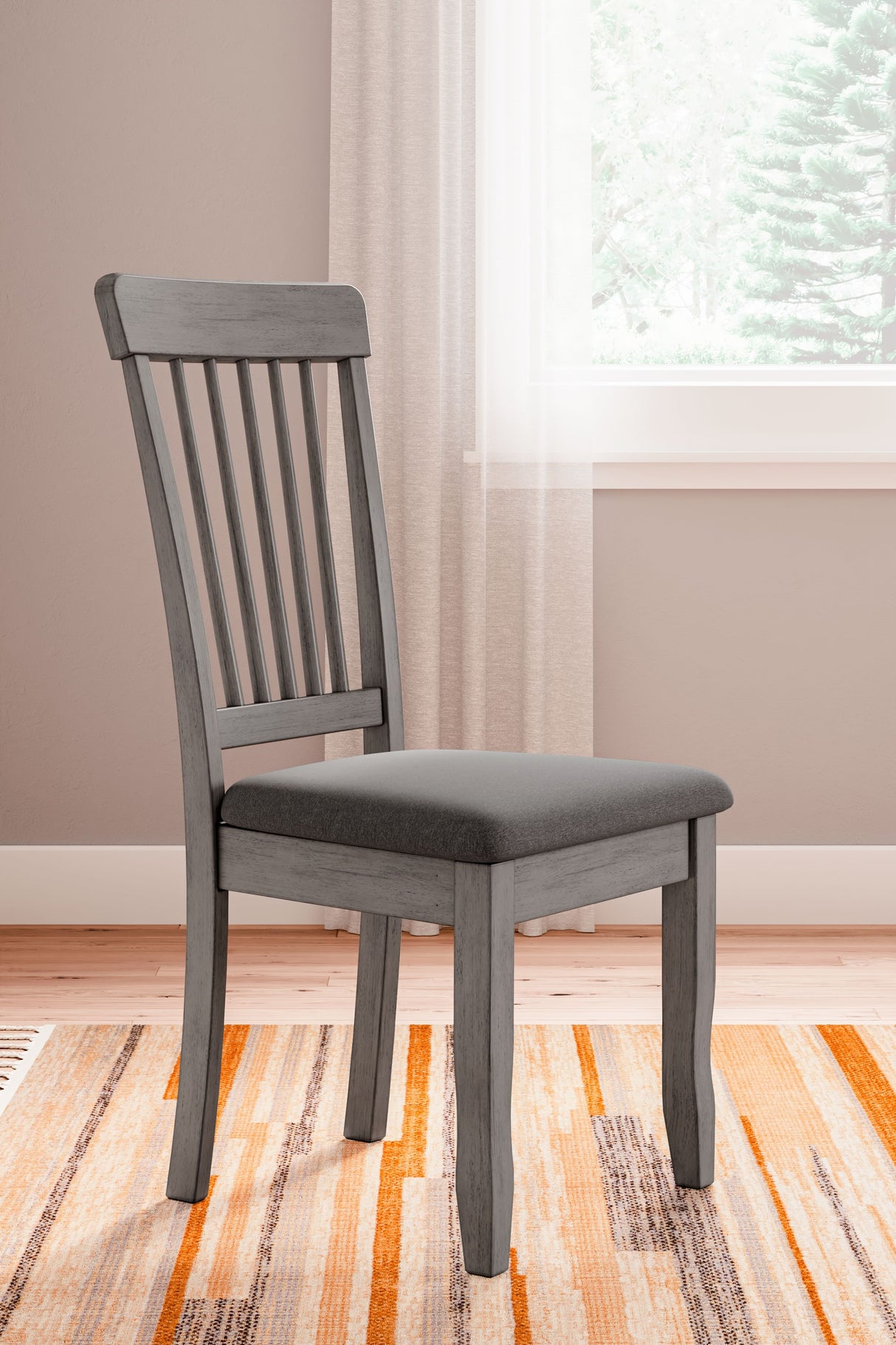 Shullden - Gray - Dining Room Side Chair (Set of 2) by Signature Design by Ashley® | Bel Furniture